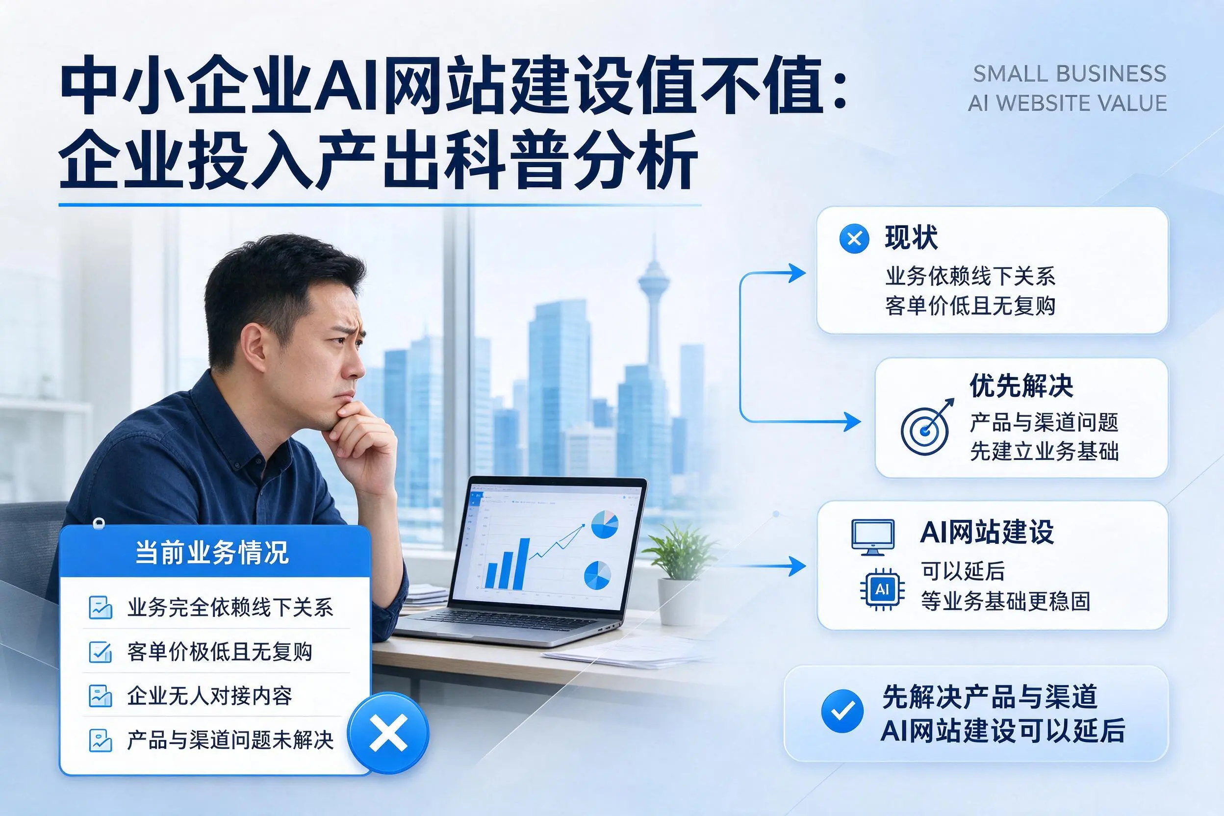 中小企业AI网站建设值不值:喀什企业投入产出科普分析